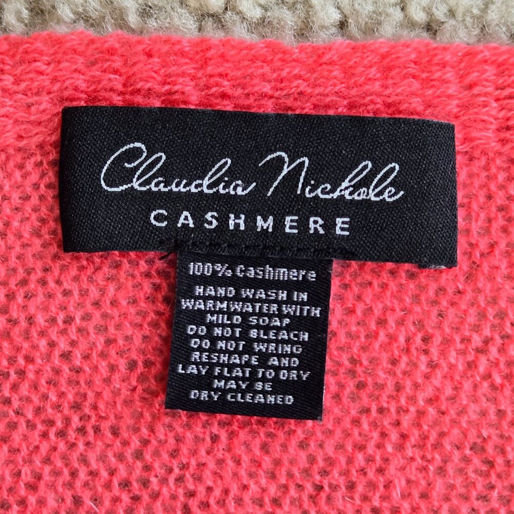 NWOT Colorblock Cashmere Pink Salmon Melon Claudia Nichole - Picture 4 of 6